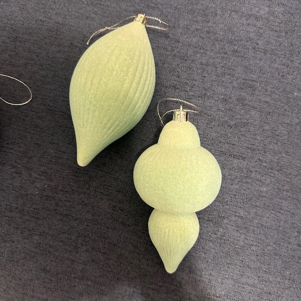 Mint condition Target flocked ornament set